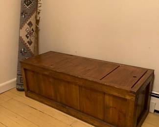 Wooden trunk.