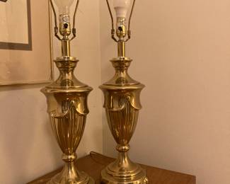 1980's brass lamps in working order.