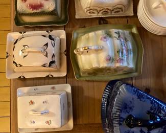 Exceptional vintage/antique cheese dishes