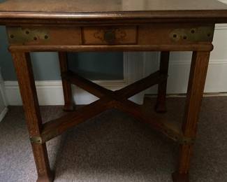 Sturdy and charming antique card table.