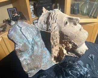 A FEW INTERESTING HEAD AND FACE SCULPTURES...PRICED TO SELL.