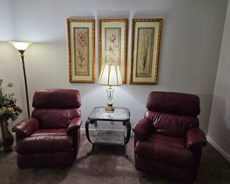 2 Leather Recliners... I fell asleep in one, but don't tell anyone. 🤫