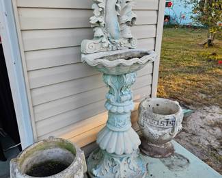 More outside stuff, but much heavier - which means there's a lot less of a chance of them getting stolen. 