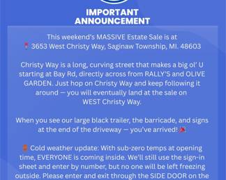 Orange and Red Gradient Important Announcement Flyer Portrait