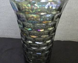 Vintage Federal Glass Yorktown Iridescent Carnival Glass Vase