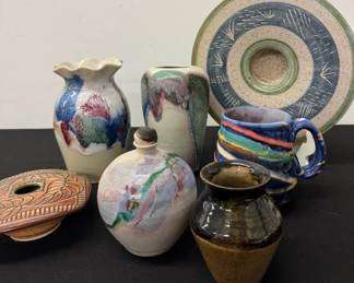 Distinctive Pottery Pieces Earthworks, D. K. Clay And More