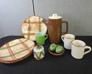 Vintage Hall China Coffee Pot, Syracuse China, Anchor Hocking, Blue Ridge Plates