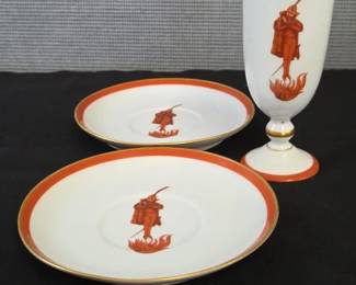 003 Doubt New Orleans Cafe Brulot Flaming Devil Demitasse Cup and Saucers