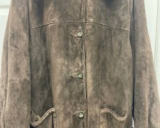 Dennis Brasso Brown Leather Coat