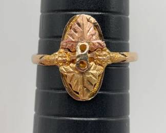 001 Black Hills 10K Yellow and Rose Gold Ring