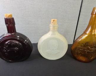 Vintage Colored Glass Decanters