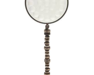 18
Feliciano Béjar
(1920-2007, Mexican)
Magiscopio, 1981
Steel and glass
With etched signature and date at glass edge: Feliciano Bejar / 81
38.25" H x 14.25" W x 5" D
Estimate: $2,500 - $3,500