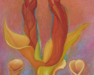 217
Jorge Ochoa
(b. 1950, Mexican)
Figures emerging from calla lilies, 2007
Acrylic on canvas
Signed and dated lower right: J. Ochoa '07
24" H x 18" W
Estimate: $200 - $400