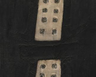 22
Kazuo Wakabayashi
(b. 1931, Brazilian/Japanese)
Untitled abstract
Mixed media and oil on canvas
Signed lower center: Wakabayashi
45" H x 29" W
Estimate: $600 - $800