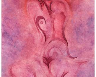 126
Byron Galvez
(1941-2009, Mexican)
Untitled abstract
Mixed media on tan paper
Signed lower right: Byron
Image/Sheet: 19.25" H x 13.875" W
Estimate: $500 - $700