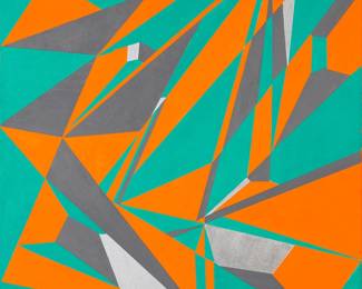 219
Graciela Nardi
(1946-2020, Argentinian)
Untitled abstract, 2017
Acrylic including metallic pigments on canvas
Signed and dated verso: G Nardi / 9-3-17
20" H x 20" W
Estimate: $300 - $500