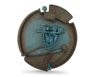 229
Gersony Silva
(b. 1960, Brazilian)
Untitled
Glazed ceramic and brass
With incised signature verso
13" H x 12" W x 3.25" D
Estimate: $300 - $500