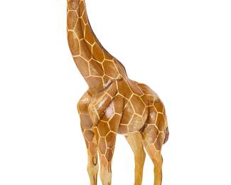 152
Sergio Bustamante
(b. 1949, Mexican)
Giraffe
Painted papier-mâché
Edition: 13/100
Signed and numbered along neck: Sergio Bustamante
71.25" H x 50" W x 15" D
Estimate: $1,000 - $1,500