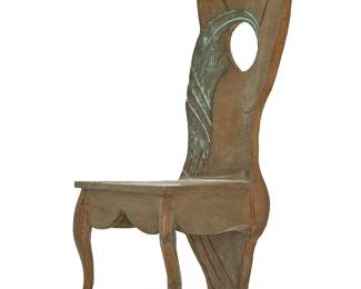 35
A small Mexican Surrealist style bronze sculpture of a chair
Late 20th century
Unmarked
12.75" H x 5.25" W x 7.25" D
Estimate: $300 - $500