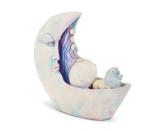 155
Sergio Bustamante
(b. 1949, Mexican)
Arca Mujer
Painted ceramic
Edition: 35/50
Signed and numbered: Sergio Bustamante
26.5" H x 30" W x 10.5" W
Estimate: $600 - $800