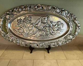 Pewter Bunny Platter