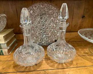 Pair of Cut Crystal Decanters