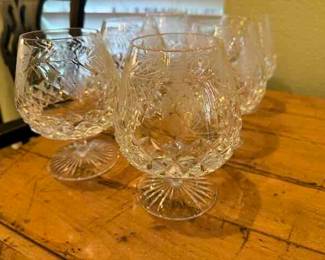 Set 6  Crystal Brandy Snifters 