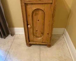 Antique Pine Commode Stand