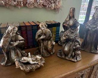 Vintage Paper Mache Nativity