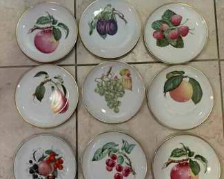 Set 9 Bavarian Fruit Plates