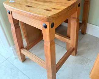 two Pine Counter height bar Stools 
