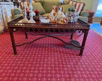 Gothic Large Coffee table , Red Rug 135" by 125"