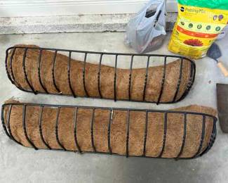 Pair 48" new iron  planters 