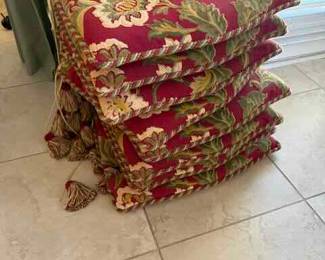 Set of 8 custom  upholstery chair Cushions