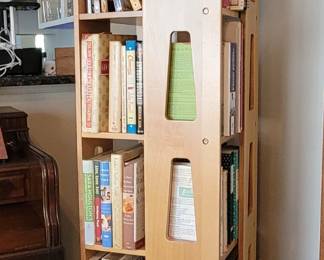 Bookcase w/cookbooks & others