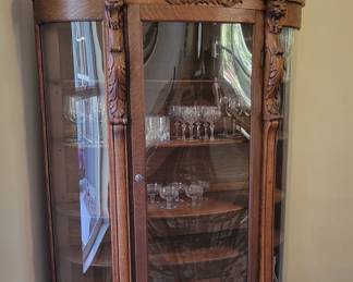Antique bowfront china cabinet
