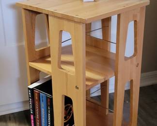 One of several revolving bookcases