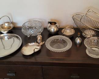 Silverplate & glass