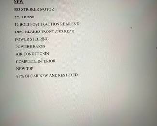 INFORMATION ON 1968 Camaro Super Sport