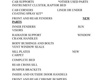 INFORMATION ON THE 1968 CHEV TRUCK