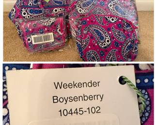 Vera Bradley Boysenberry duffel, wallet and purse (NWT)