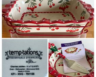 Temptations by Tara "Cherries Jubilee" bakeware