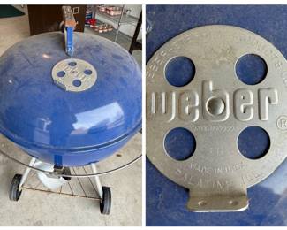 Weber portable blue charcoal grill