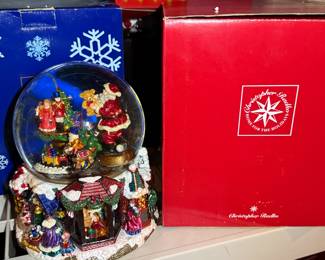 Christopher Radko musical snow globes