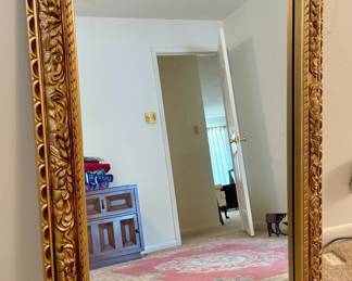Extra large gold framed wall/floor mirror
