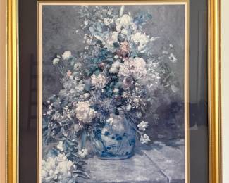 Framed reproduction print "Spring Bouquet" by Pierre-Auguste Renoir