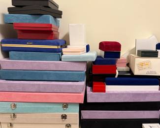 Dozens of cases full of jewelry, some from QVC and jTV