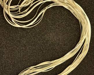 Sterling silver multi-strand necklace