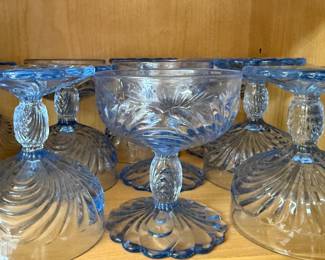 Cambridge Caprice Midnight Blue Low Sherbets (12 total)