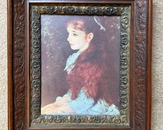 Framed reproduction print "Little Irene" by Pierre-Auguste Renoir